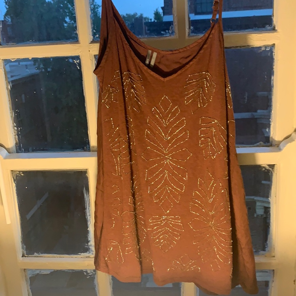 Anthropologie Beaded Tank Top